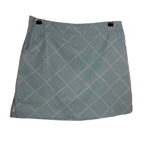 Coral‎ Bay Golf Skort Petite Blue Diamond Print Athletic Skirt size 10P